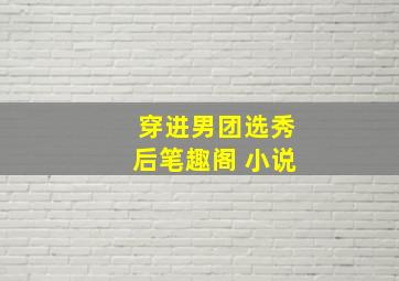 穿进男团选秀后笔趣阁 小说